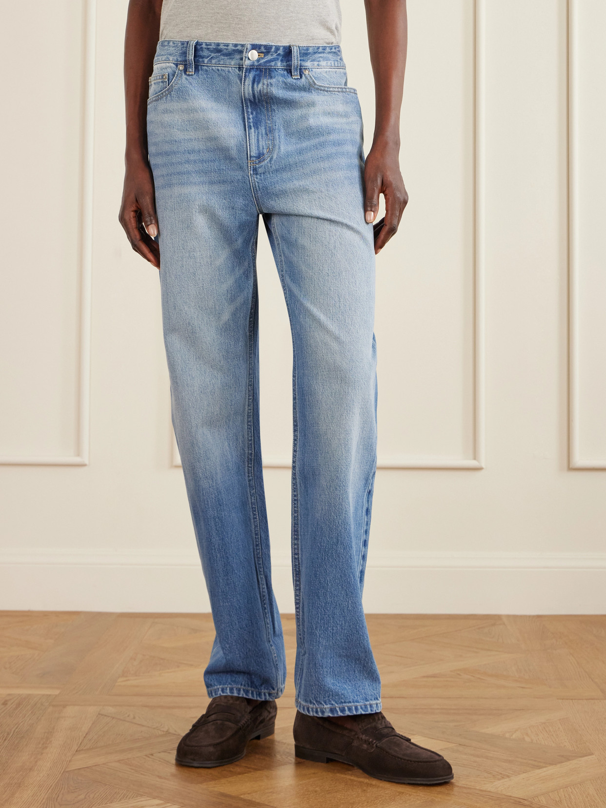 Alec Low-Rise Straight-Leg Selvedge Jeans