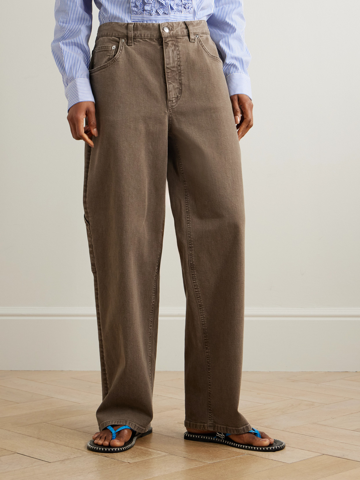 Mid-Rise Tapered Jeans