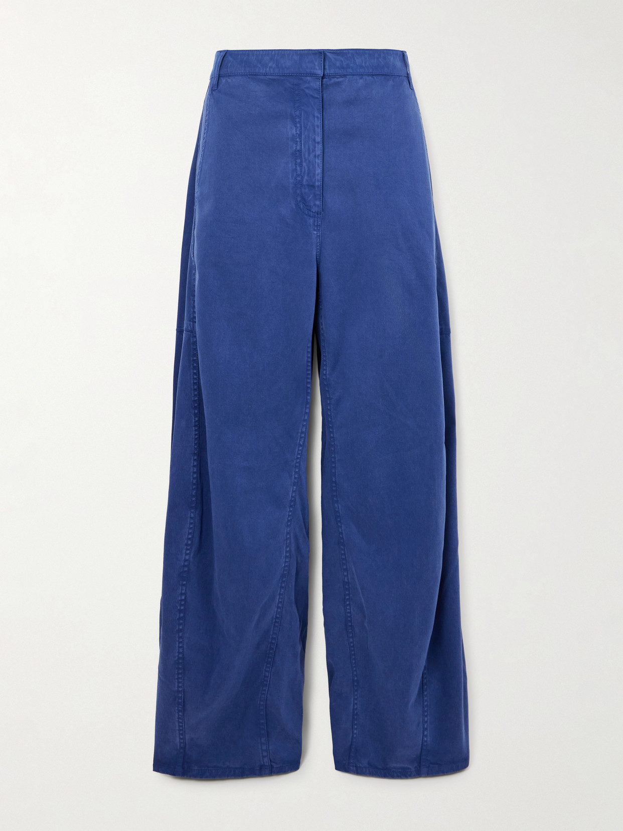 Tibi Sid Tencel™ Lyocell-blend Wide-leg Pants In Blue