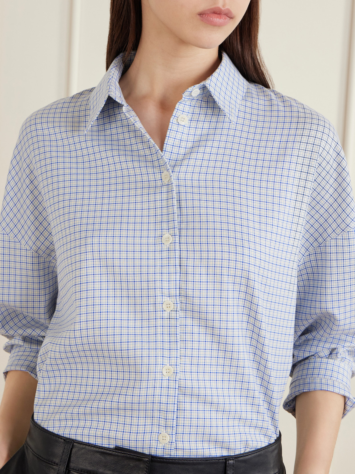 Checked Lyocell And Cotton-Blend Shirt