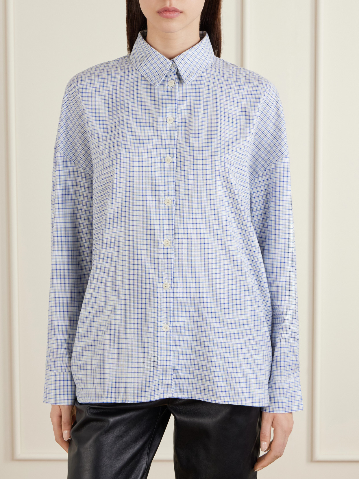 Checked Lyocell And Cotton-Blend Shirt