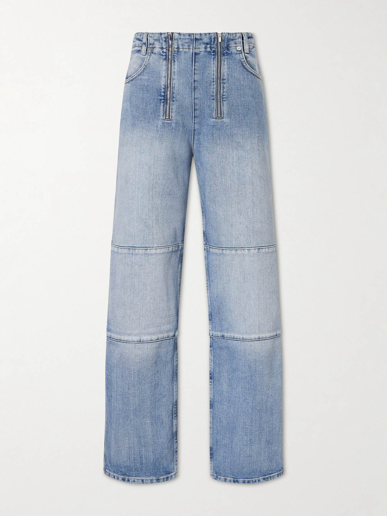 Tibi Fischer Mid-rise Wide-leg Jeans In Blue