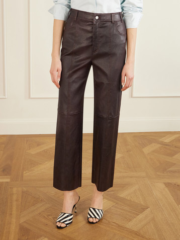 Stouls Benny leather straight-leg pants