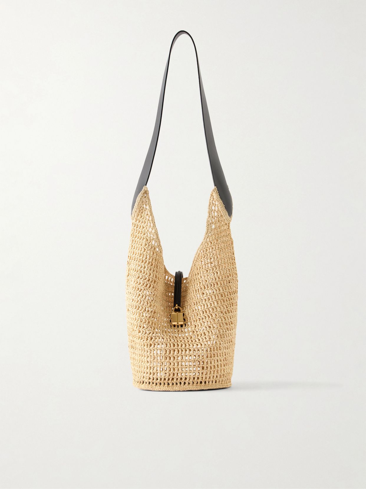 the siena leather trimmed raffia tote