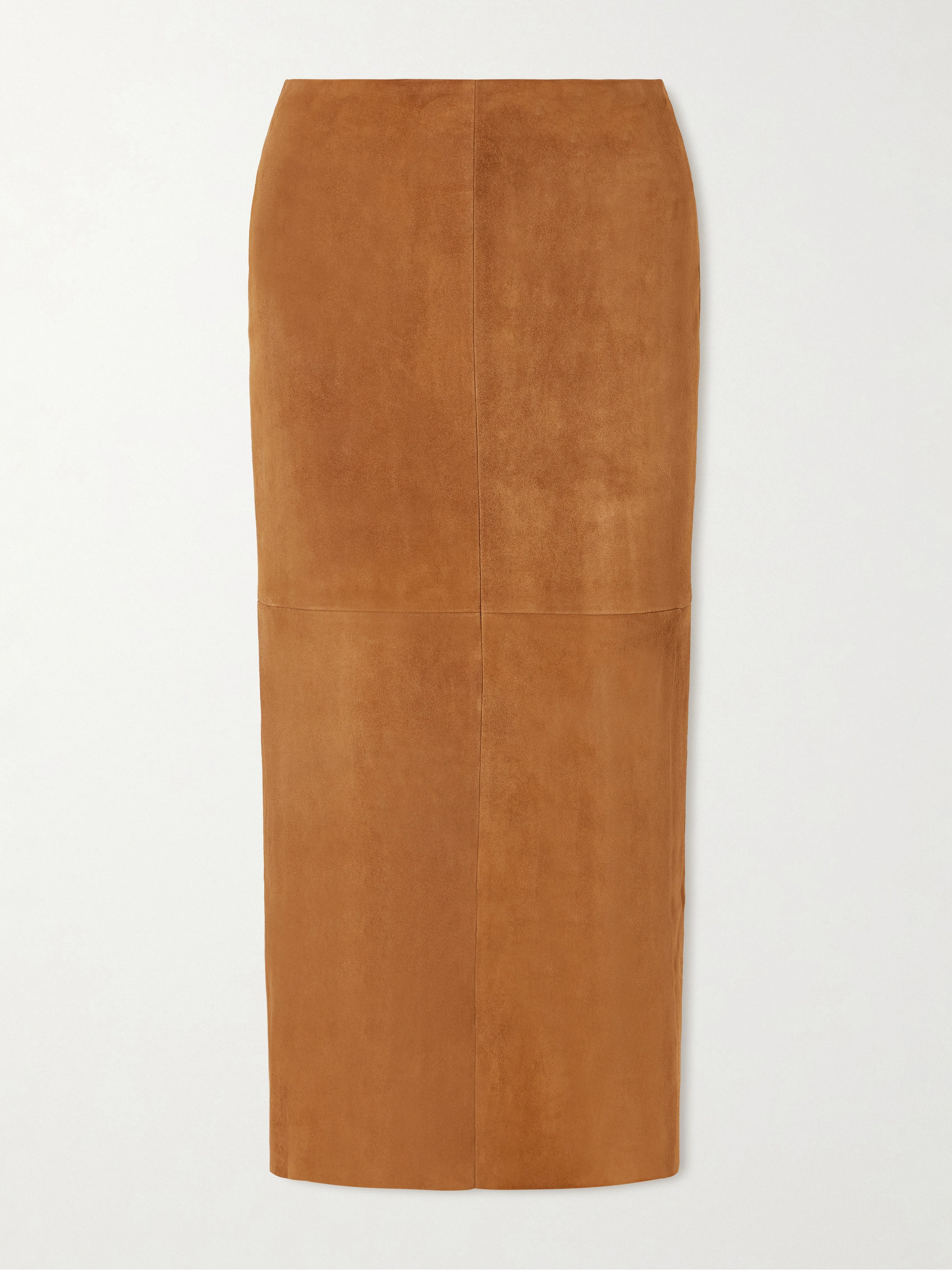 Stouls Winona paneled suede midi skirt