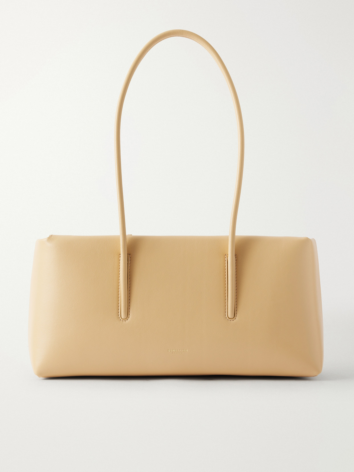 Demellier The Stockholm Full Grain Leather Shoulder Bag In Neutral