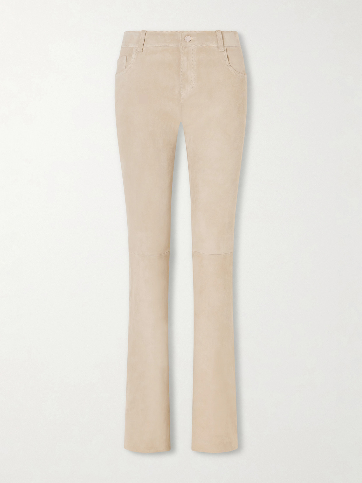 Stouls Pawlonia Suede Flared Pants In Neutral