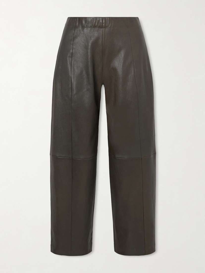 STOULS Bugsy Paneled Leather Tapered Pants