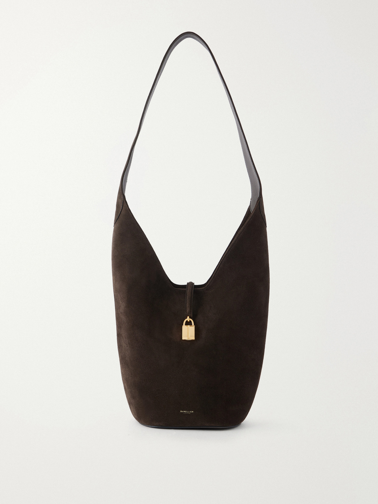 Demellier The Siena Suede Shoulder Bag In Brown