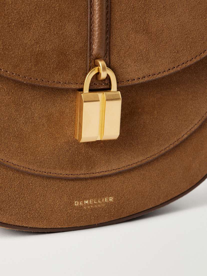 DeMellier The Sienna Saddle Leather-trimmed Suede Shoulder Bag | Thumbnail 5 DeMellier The Sienna Saddle Leather-trimmed Suede Shoulder Bag | Thumbnail 5