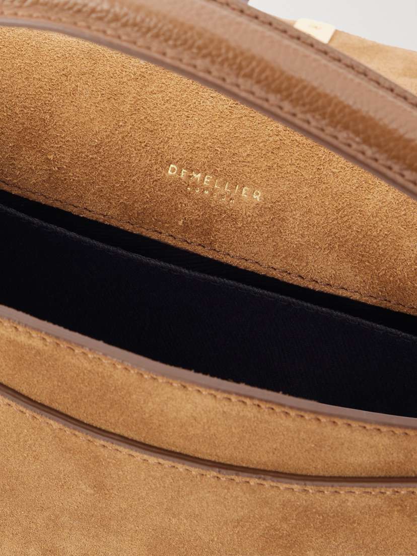 DeMellier The Sienna Saddle Leather-trimmed Suede Shoulder Bag | Thumbnail 6 DeMellier The Sienna Saddle Leather-trimmed Suede Shoulder Bag | Thumbnail 6