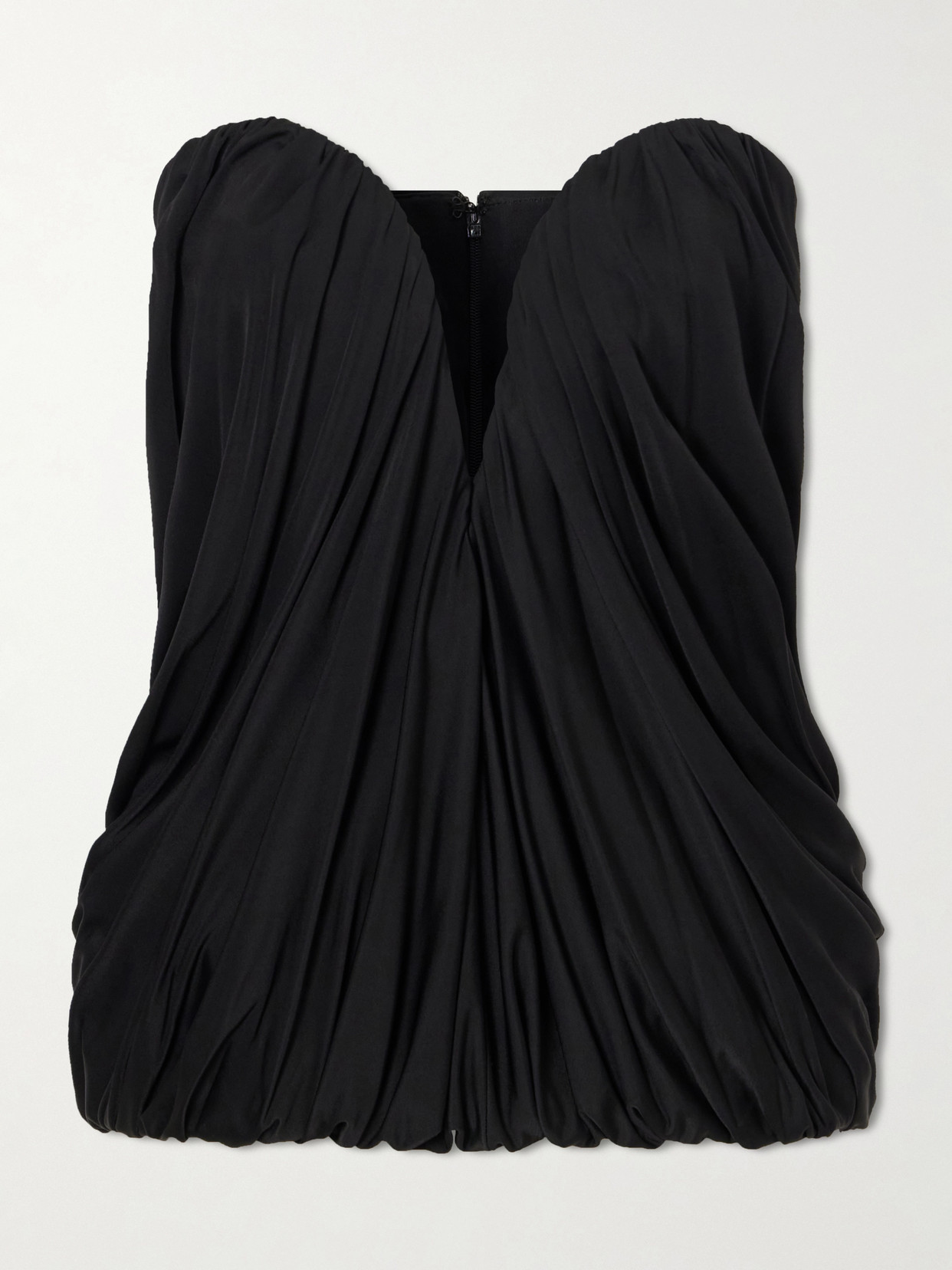 Olivienne Draped Satin Bustier Top