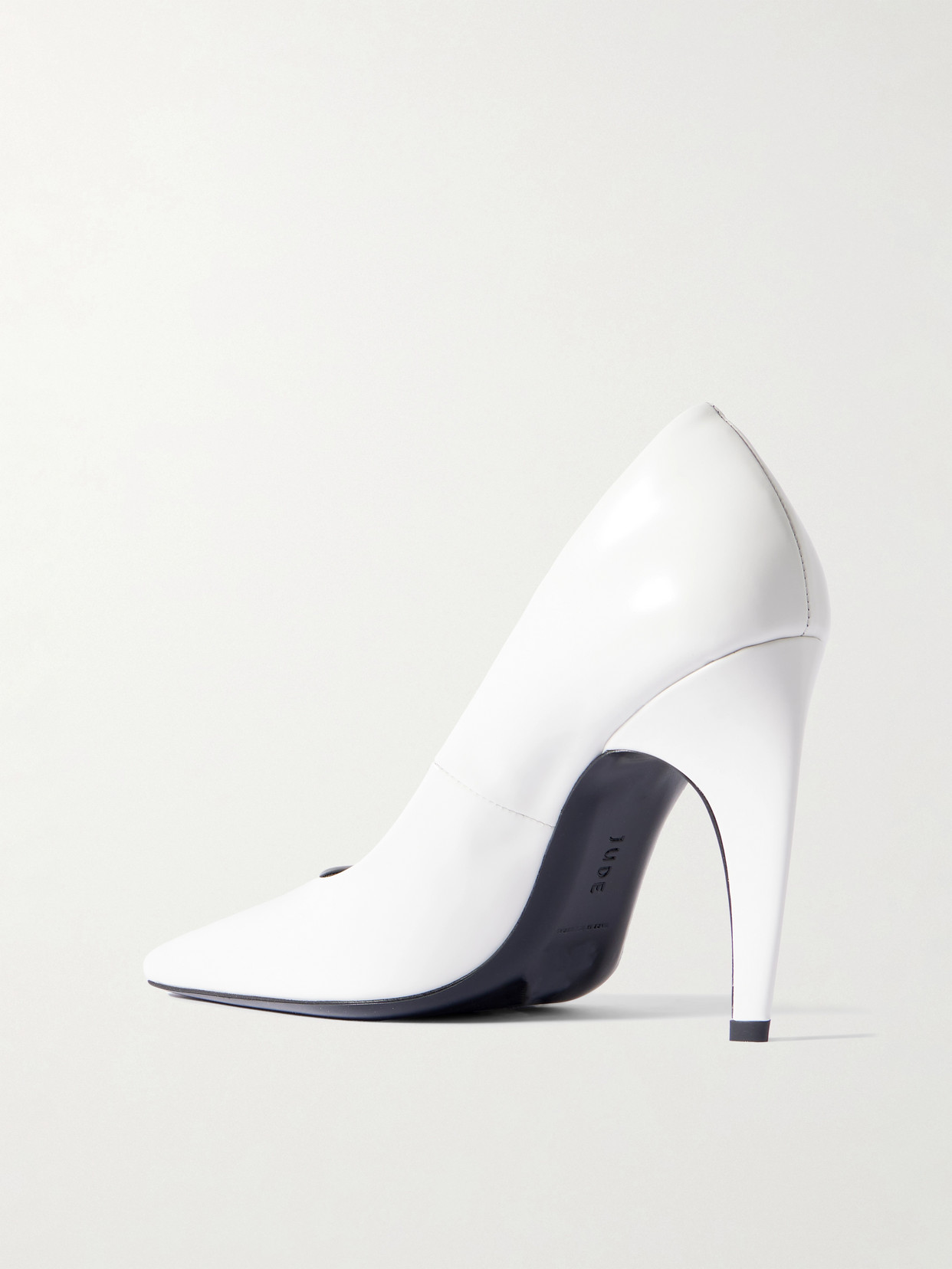 Jude Fame Leather Pumps In White