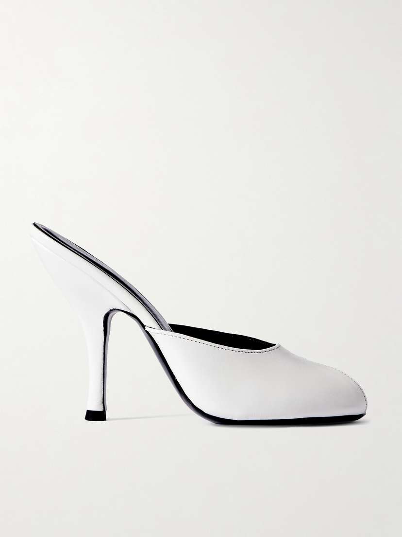 Jude Date Cutout Leather Mules