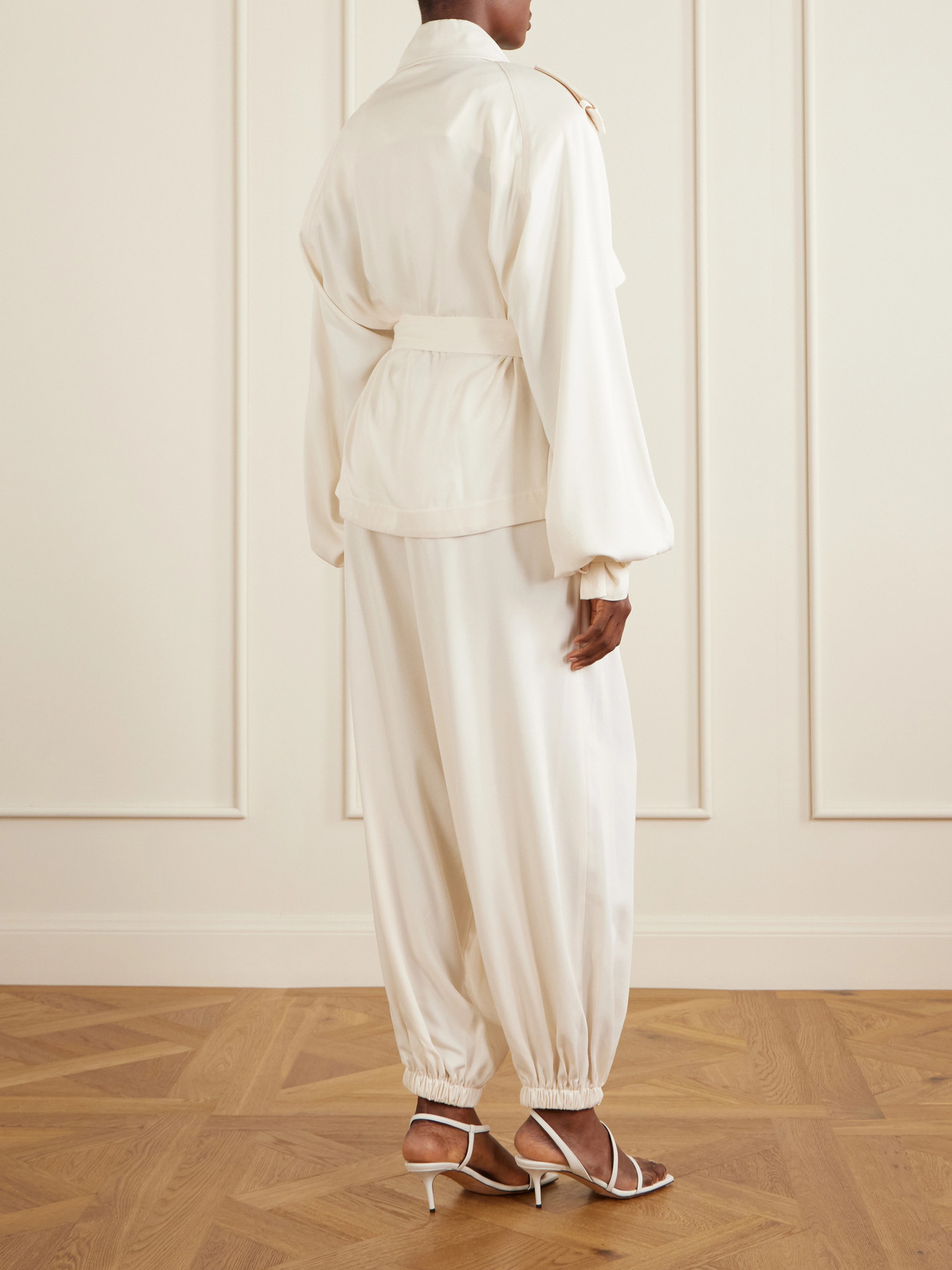 Eva Belted Gabardine Trench Coat