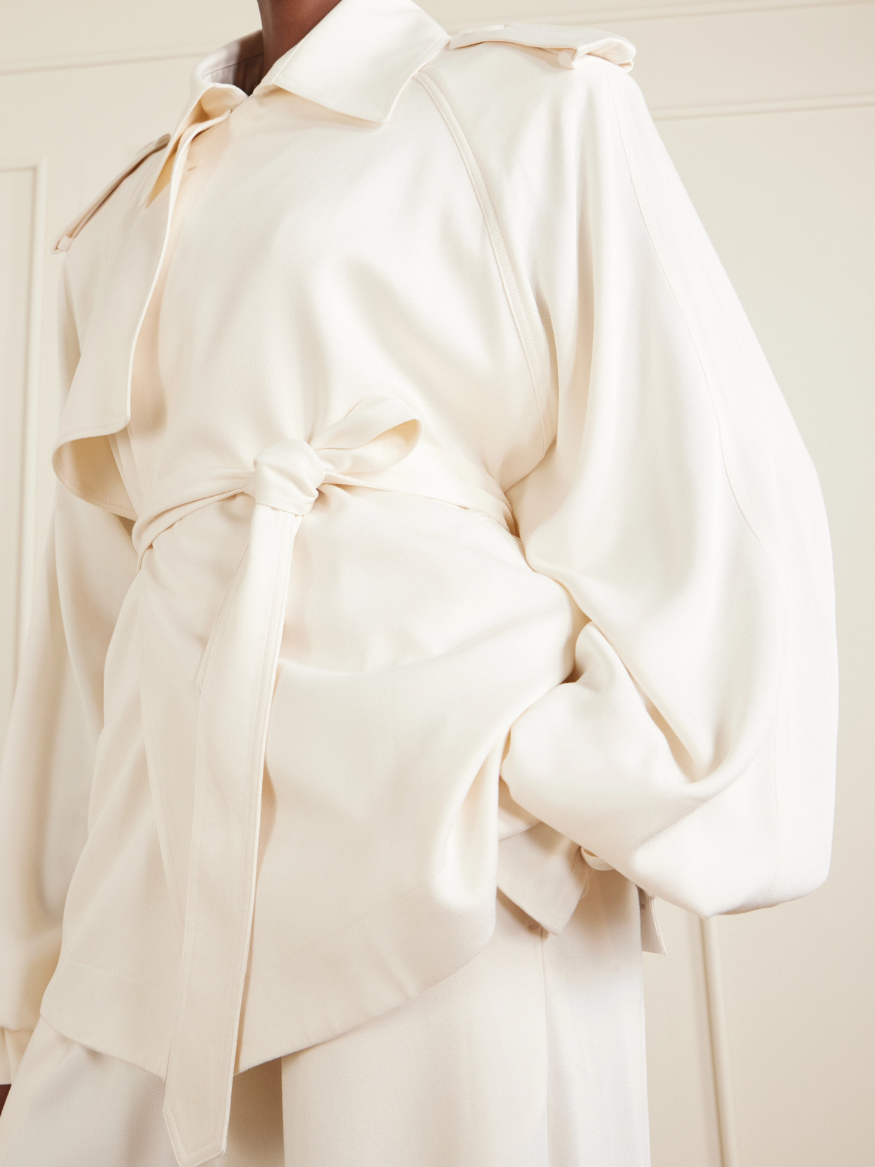 Eva Belted Gabardine Trench Coat