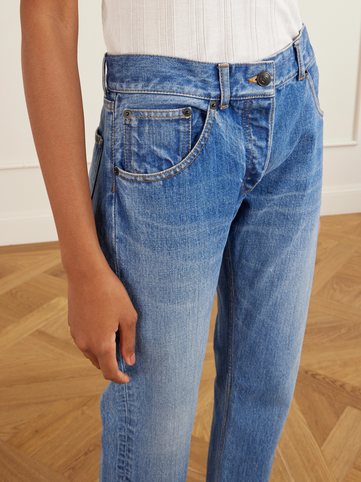 Fima Mid-Rise Straight-Leg Jeans