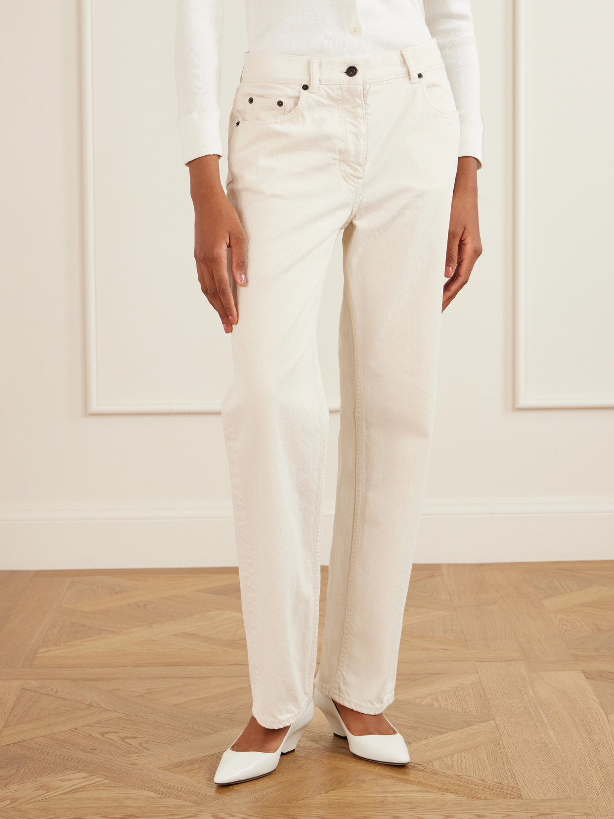 Fargo Mid-Rise Straight-Leg Jeans