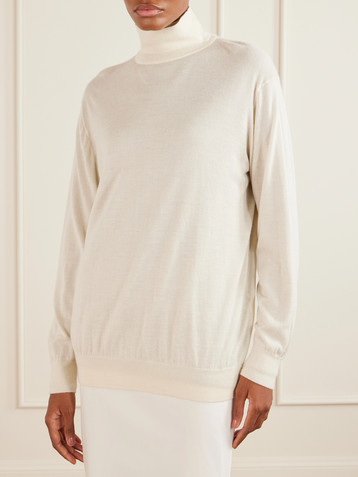 The Row Orly cashmere and silk-blend turtleneck