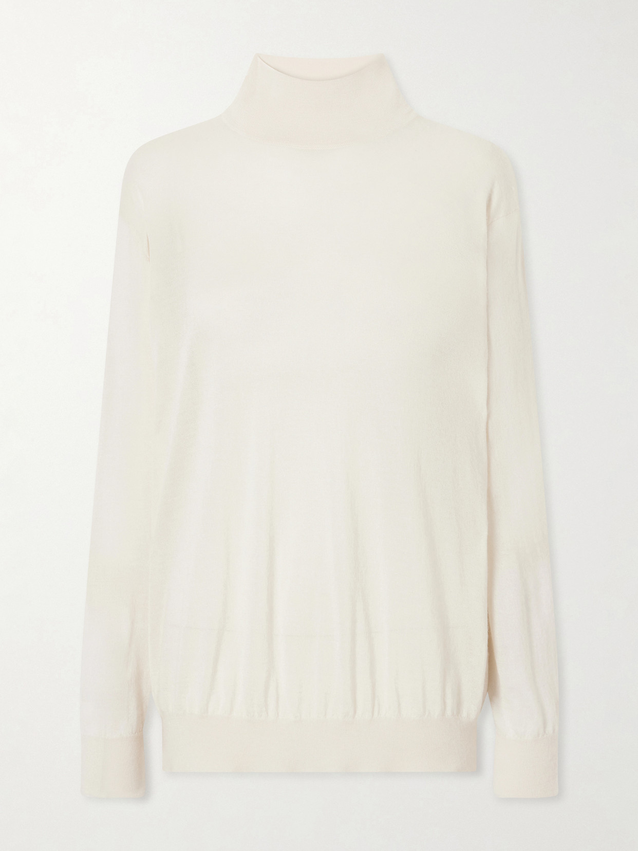 The Row - Orly Cashmere And Silk-blend Turtleneck - Neutrals