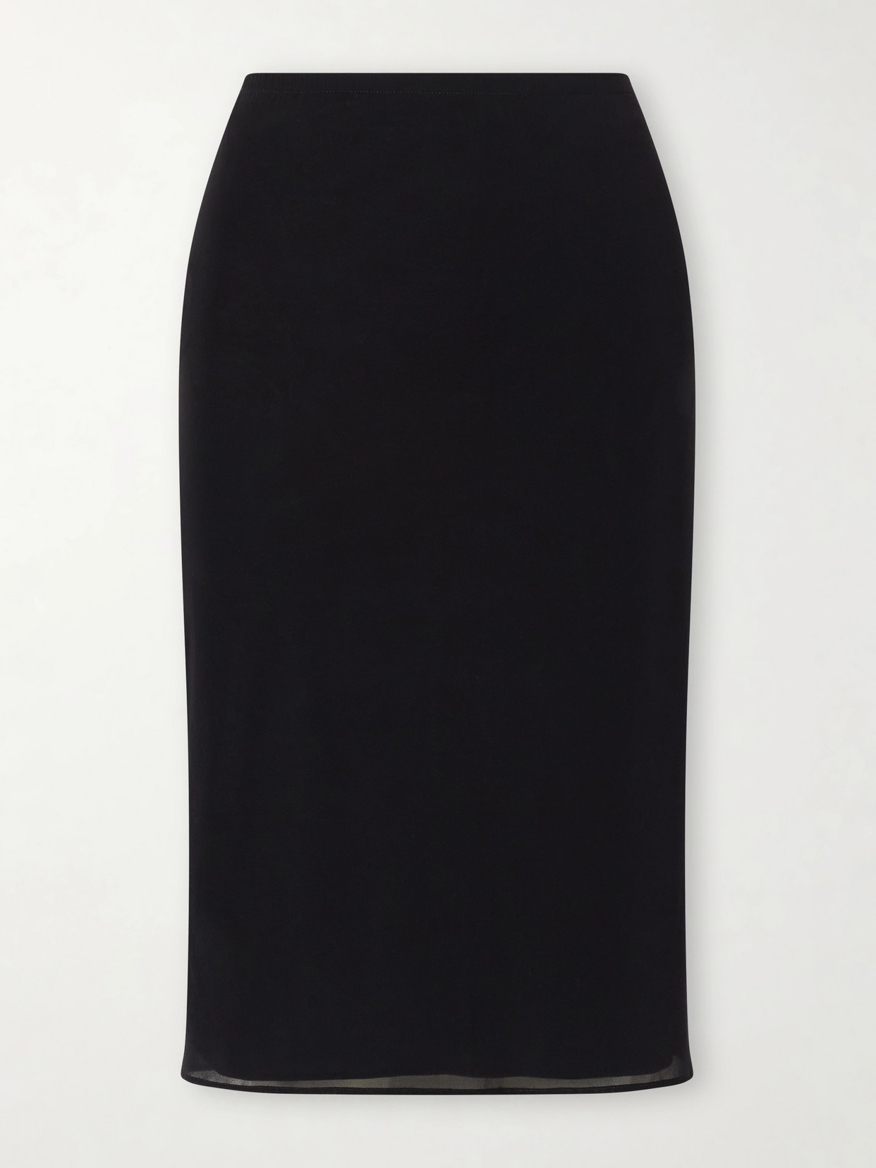 The Row - Ivrea Silk-blend Chiffon Midi Skirt - Black