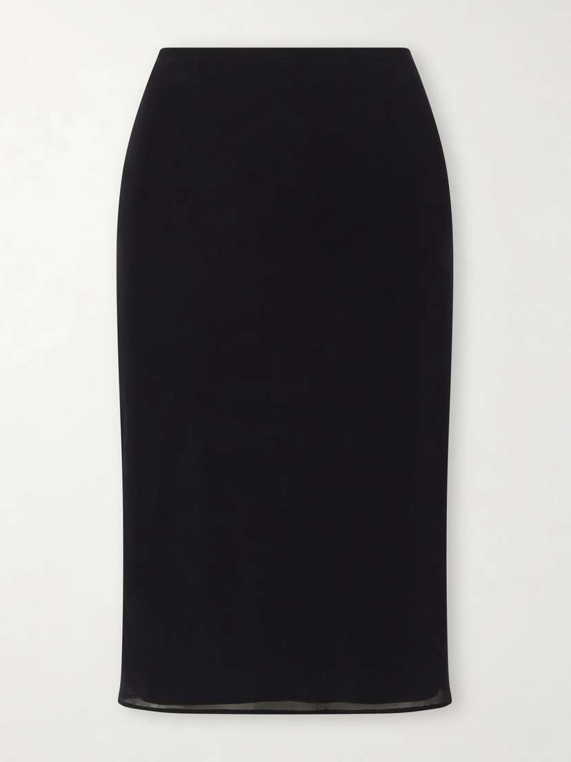 The Row Ivrea Silk-blend Chiffon Midi Skirt