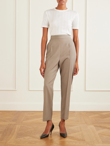 The Row Eranza wool straight-leg pants