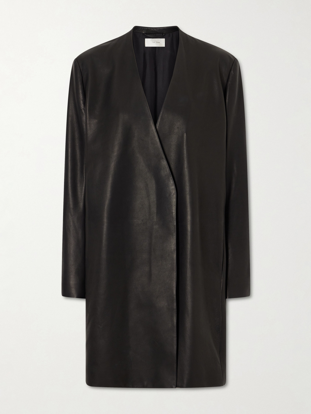 The Row - Clarisa Leather Knee-length Coat - Black