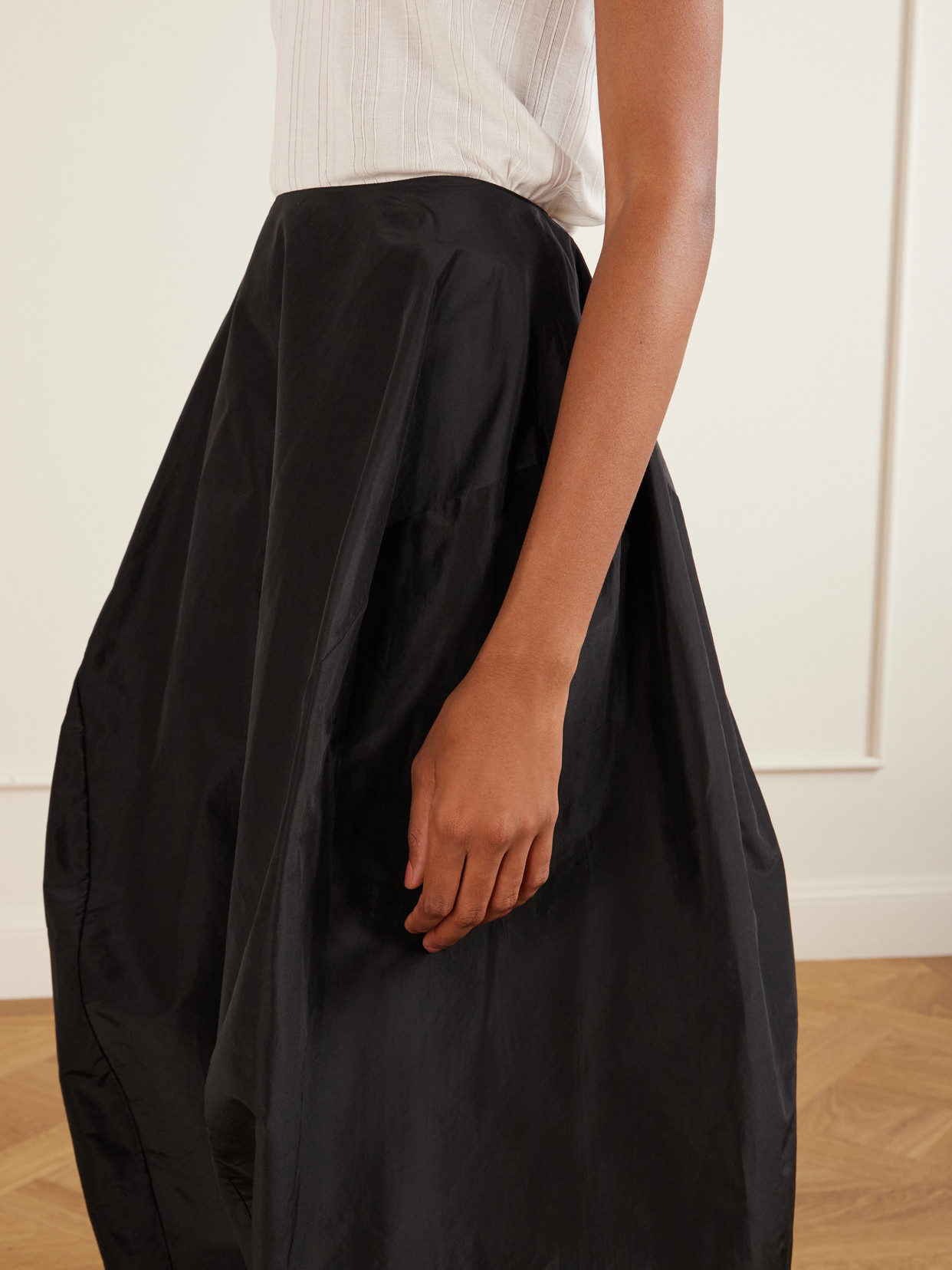 Galyra Cotton And Silk-Blend Taffeta Maxi