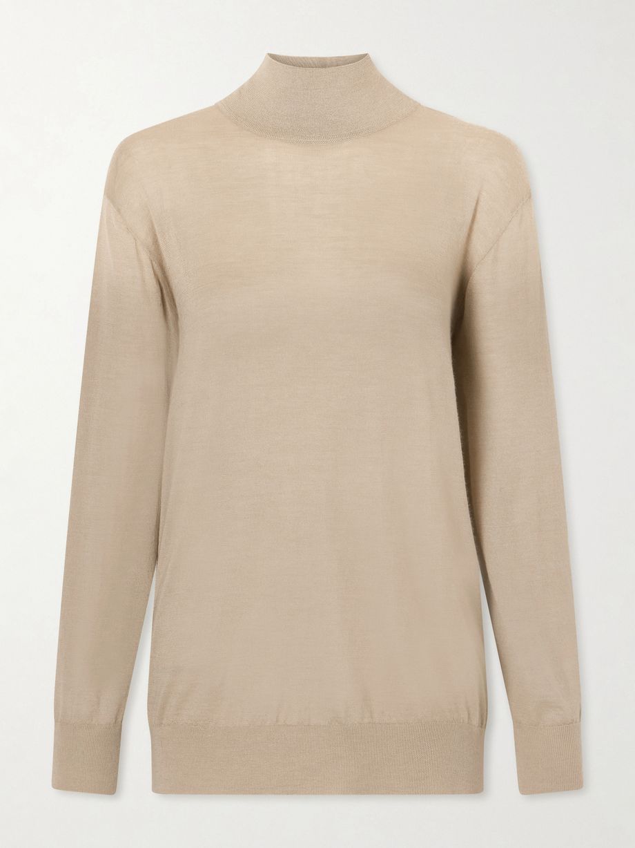 THE ROW Orly cashmere and silk-blend turtleneck