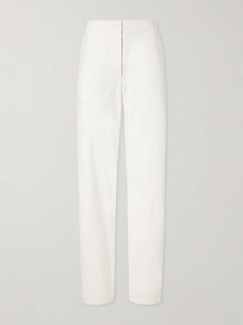The Row Fael Cotton-poplin Straight-leg Pants