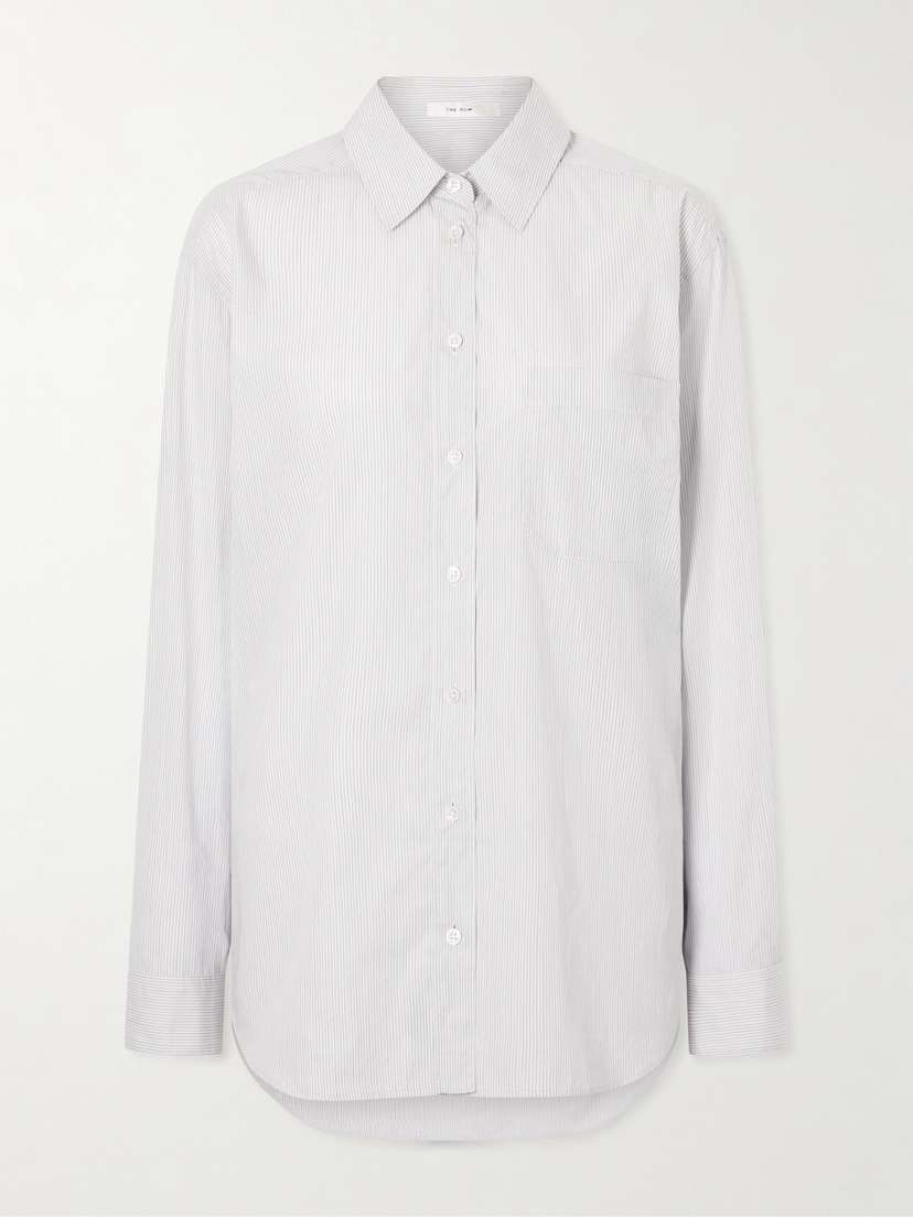 The Row Gavina Striped Cotton-poplin Shirt