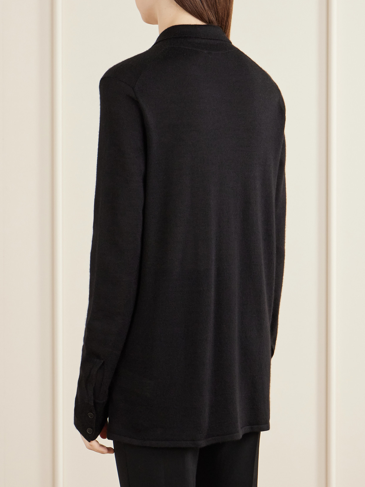 Ocari Cashmere And Silk-Blend Polo Knit