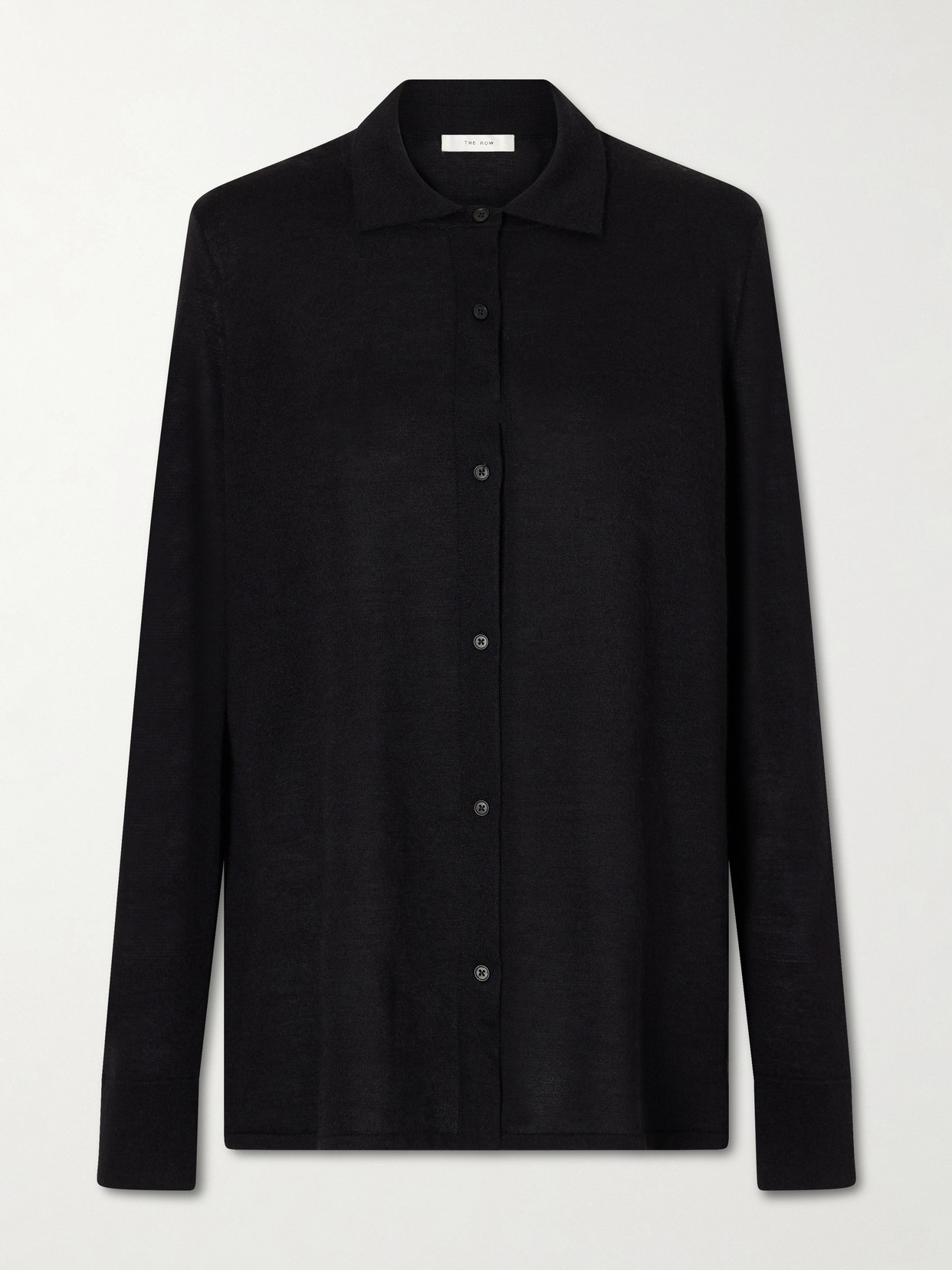 The Row - Ocari Cashmere And Silk-blend Polo Knit - Black