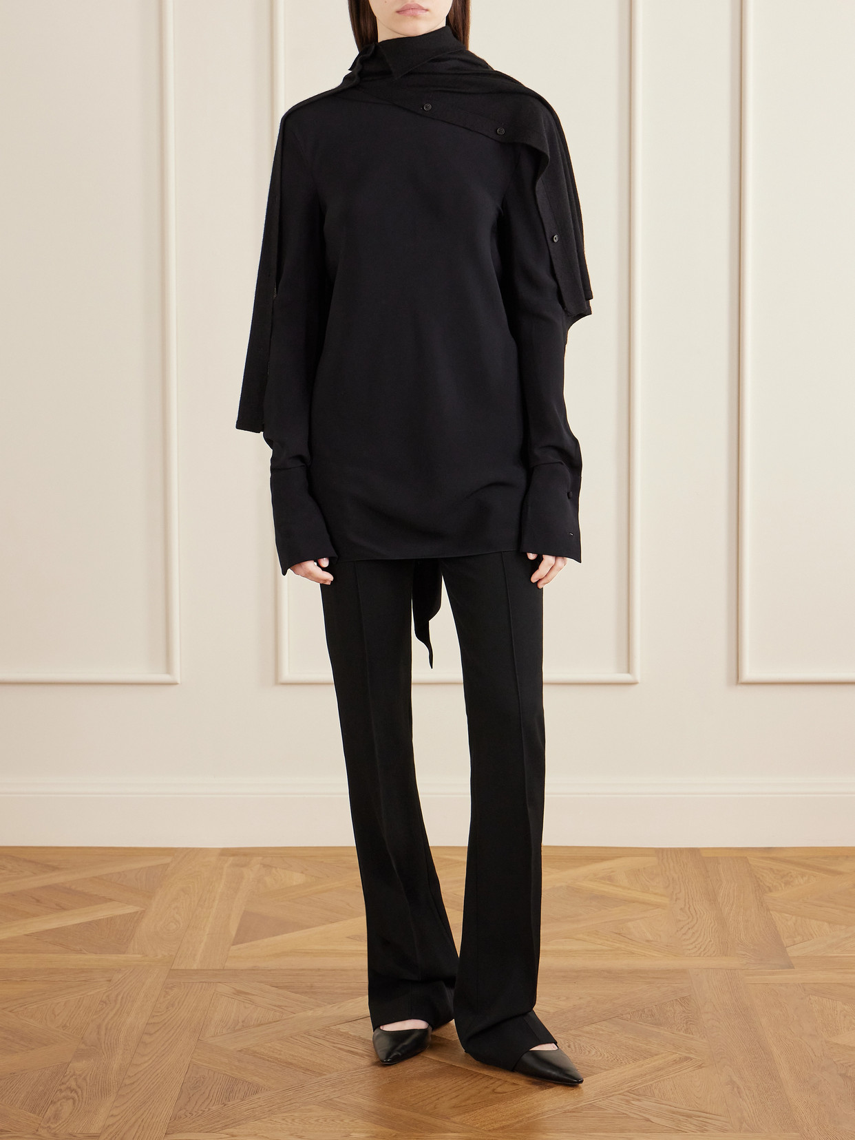 Ocari Cashmere And Silk-Blend Polo Knit