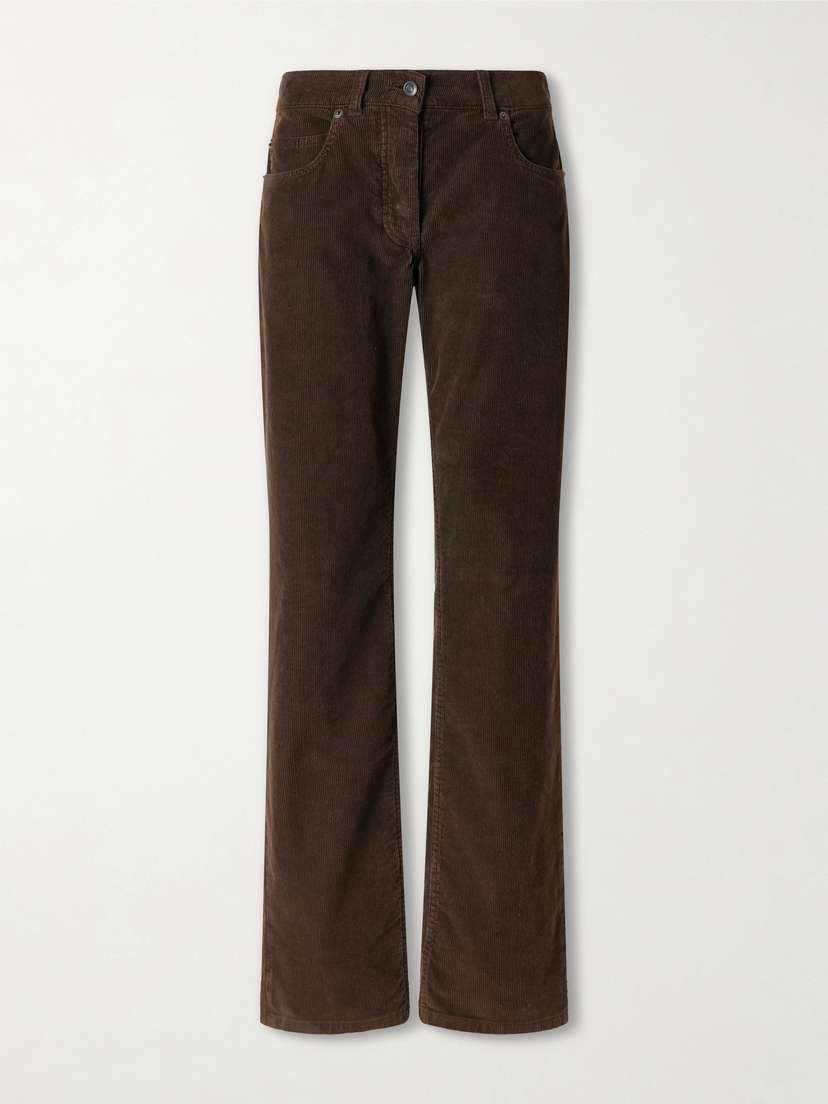 The Row Frava Cotton-corduroy Mid-rise Straight-leg Pants