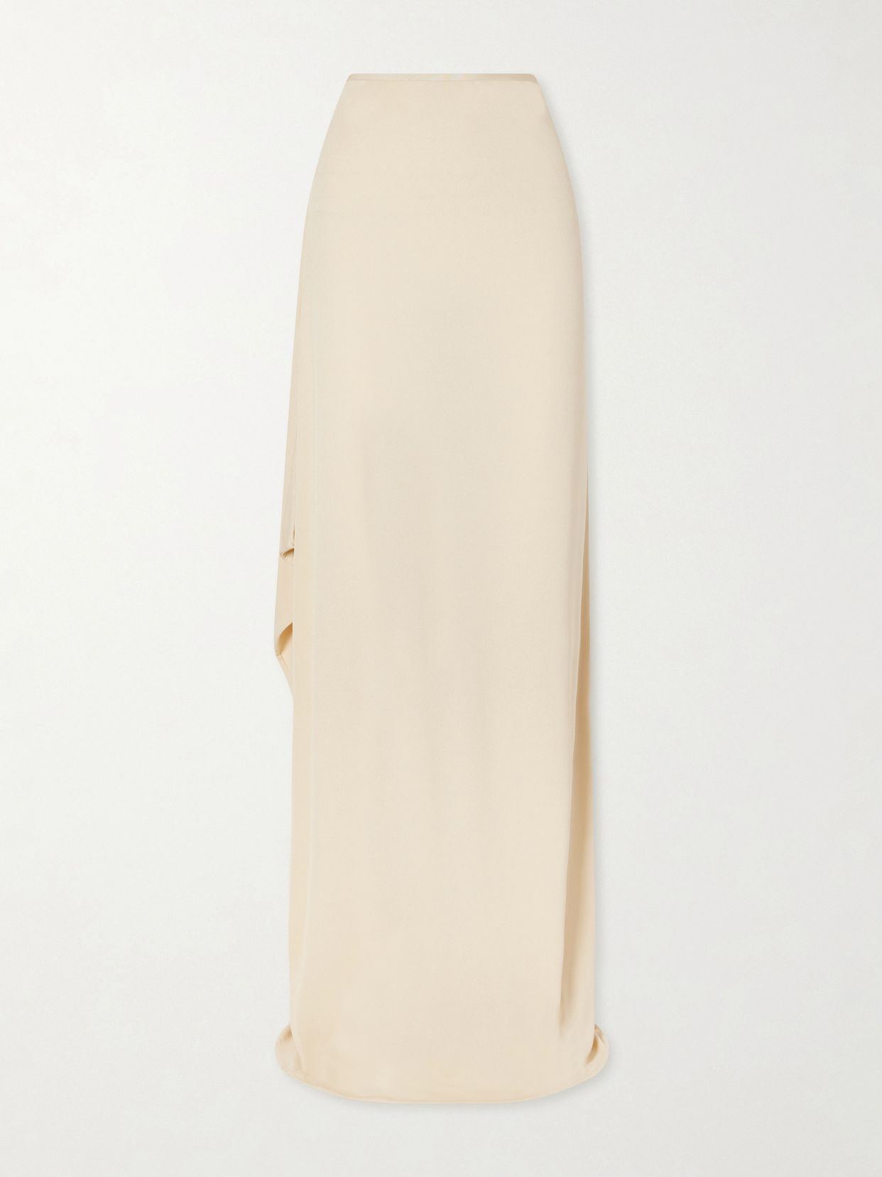 Dione draped satin maxi skirt