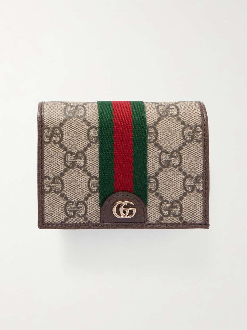 Gucci Ophidia Leather-trimmed Printed Coated-canvas Wallet