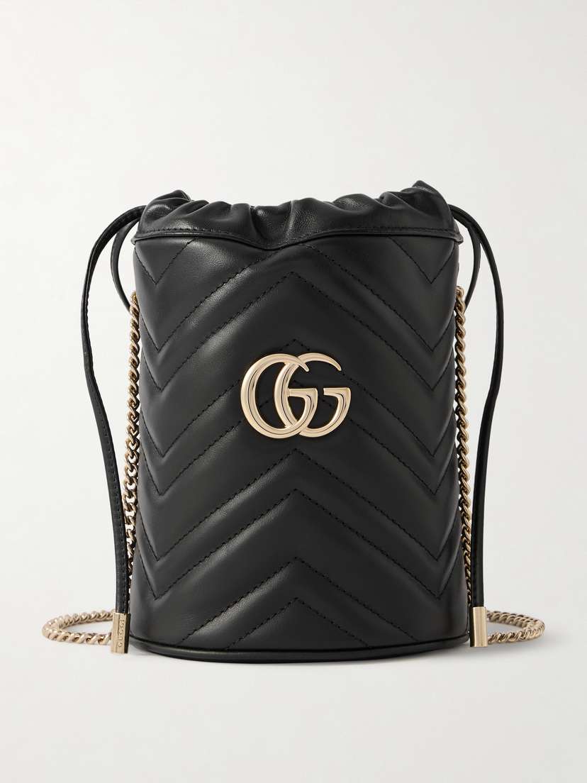 Gucci Gg Marmont Mini Matelassé Leather Bucket Bag