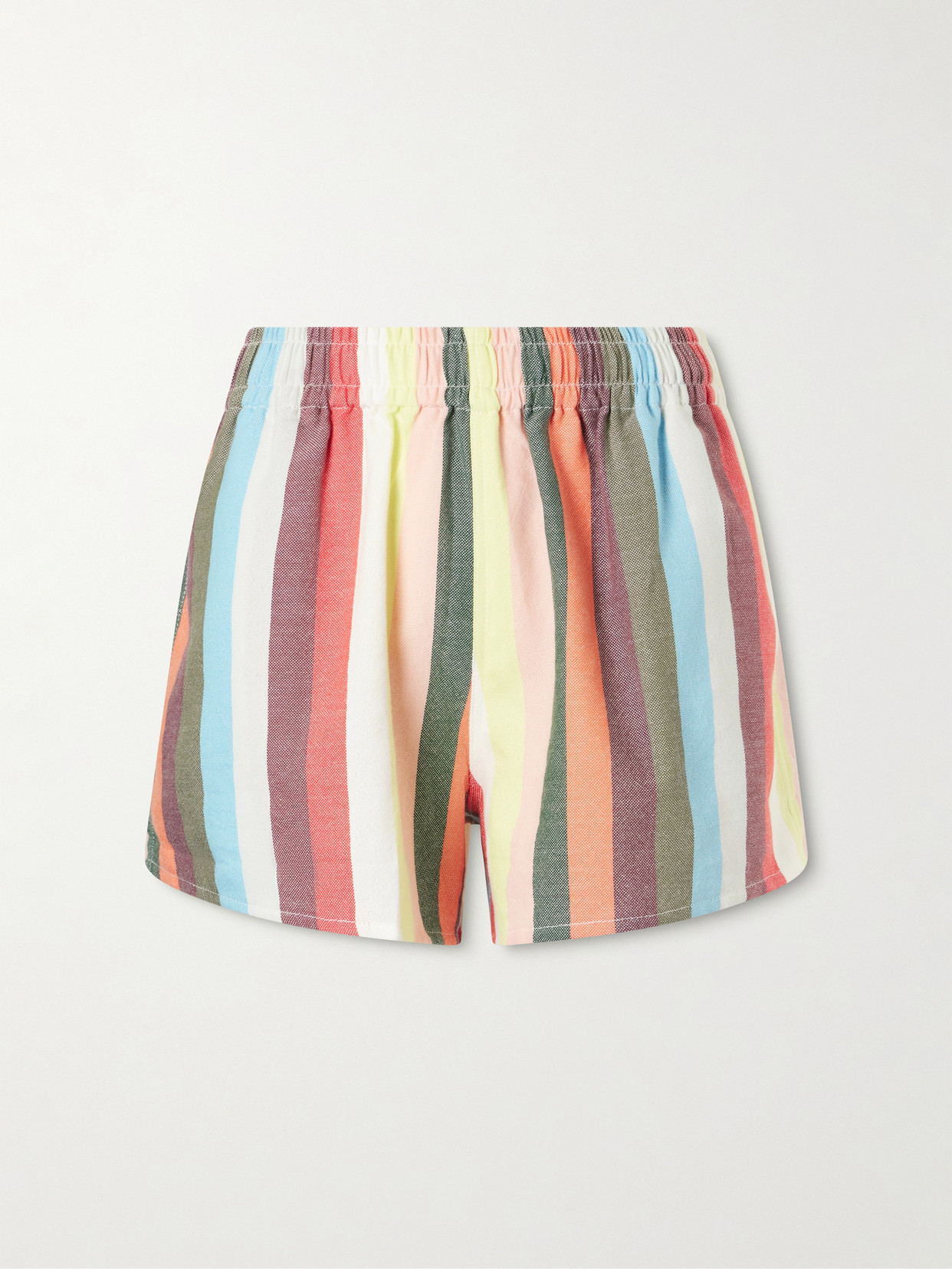 Marrakshi Life Striped Cotton Shorts In Multi