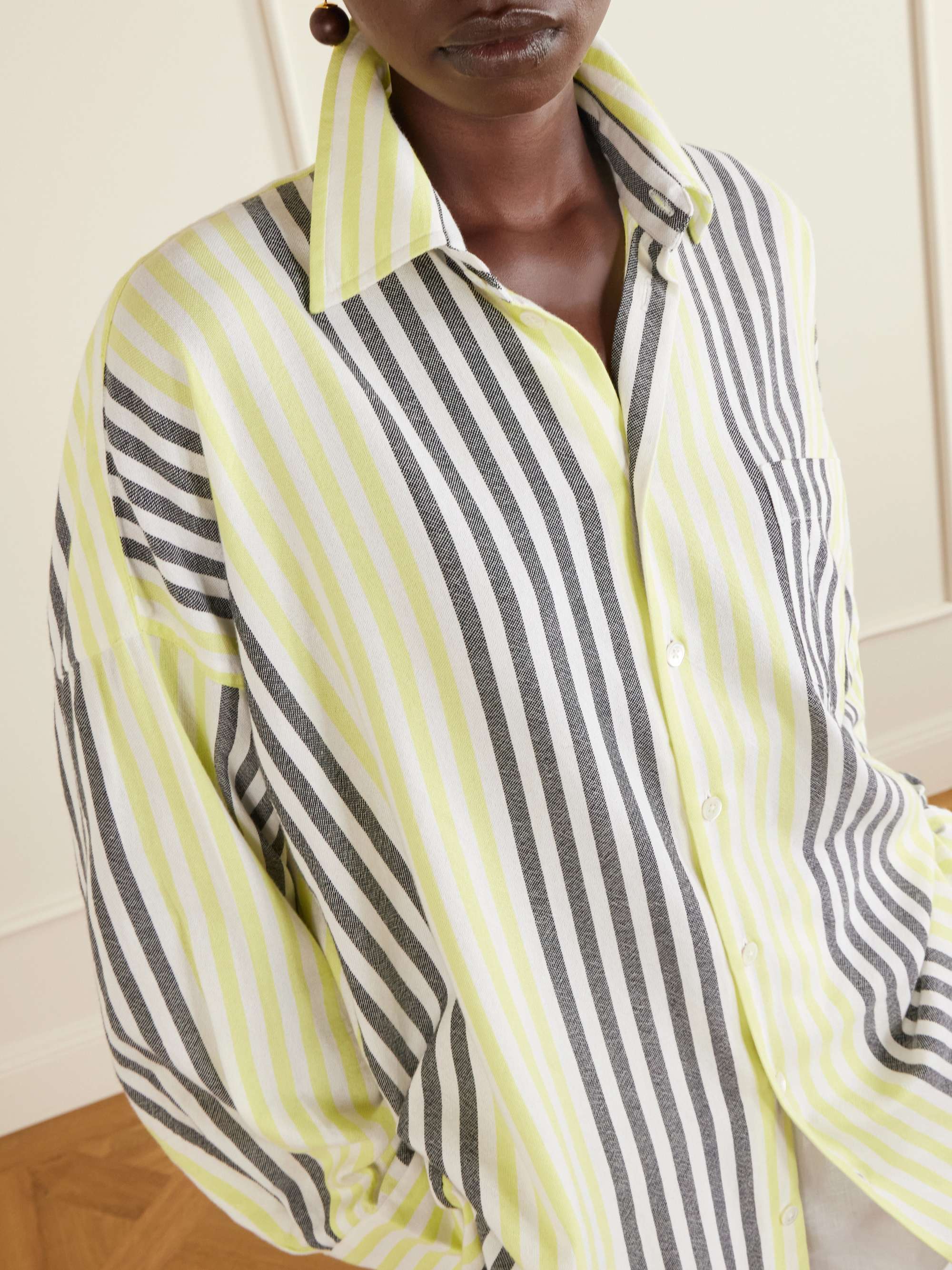 MARRAKSHI LIFE Striped cotton shirt | NET-A-PORTER