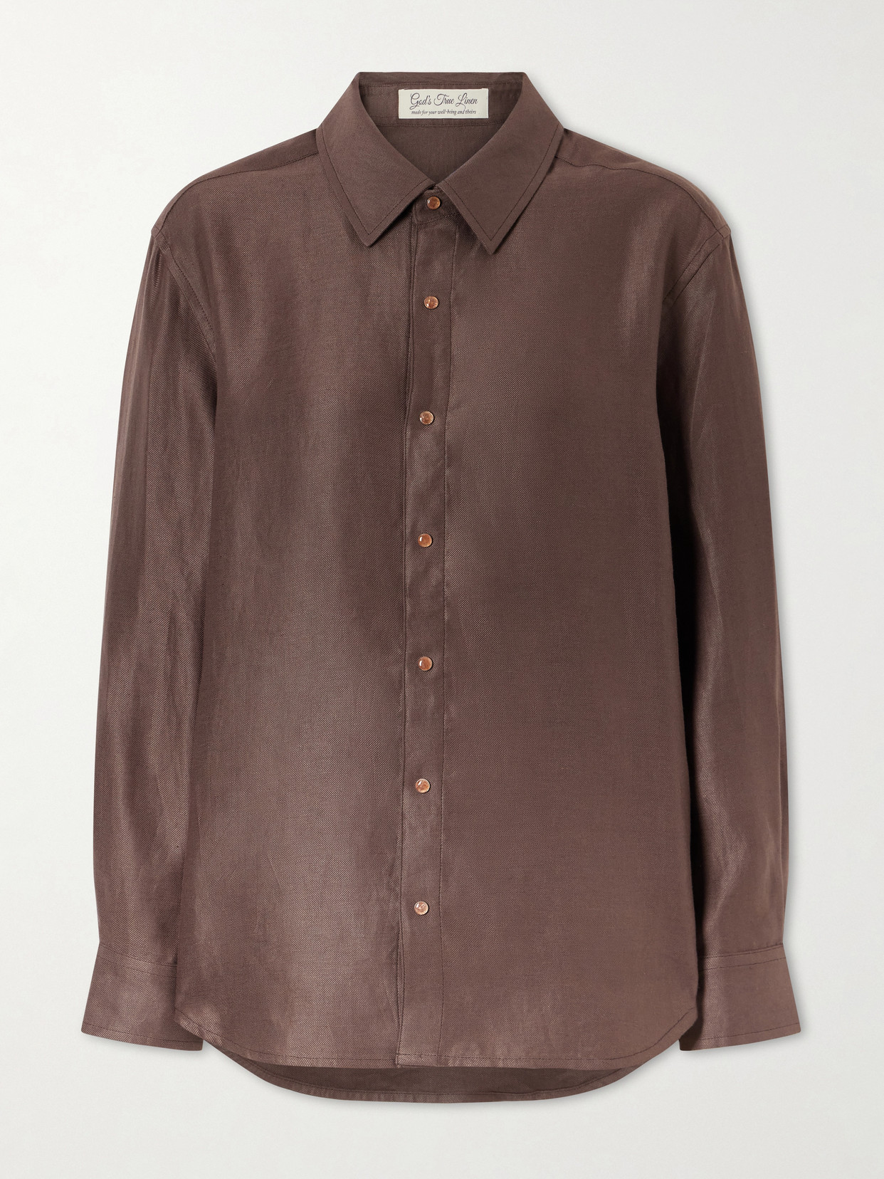God's True Cashmere Cocoa Linen Shirt In Multi