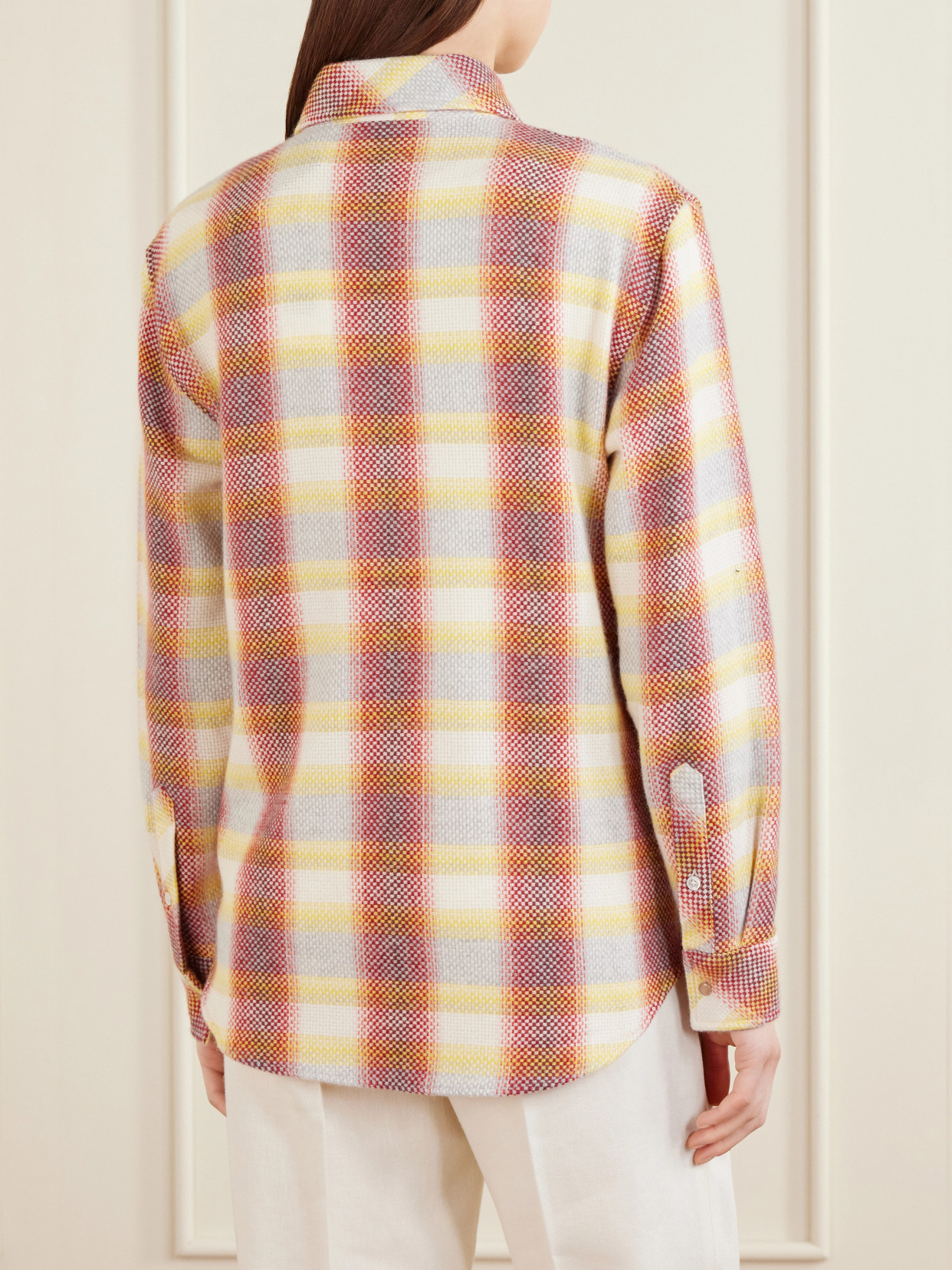 Rose Blume Checked Cashmere Shirt