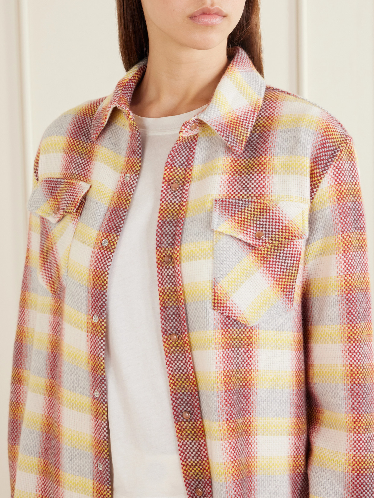 Rose Blume Checked Cashmere Shirt