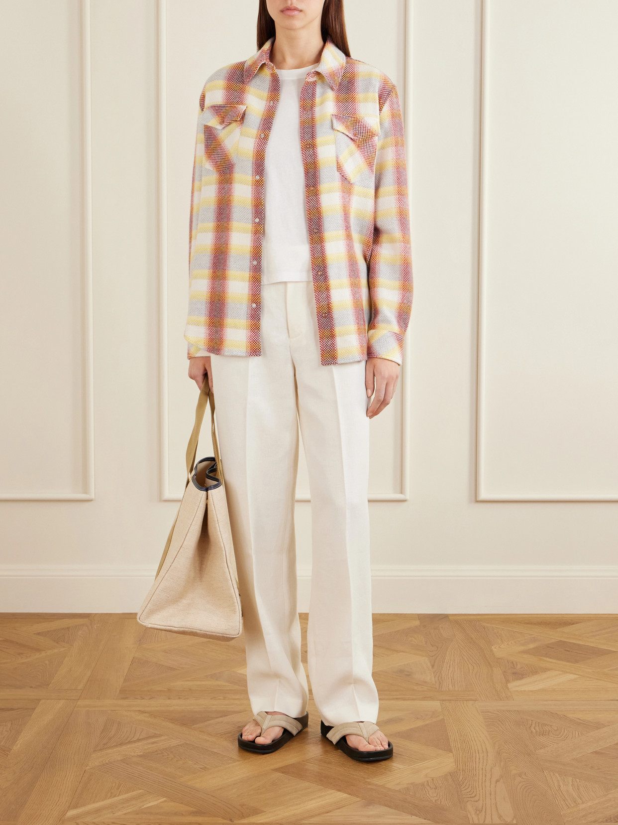 Rose Blume Checked Cashmere Shirt
