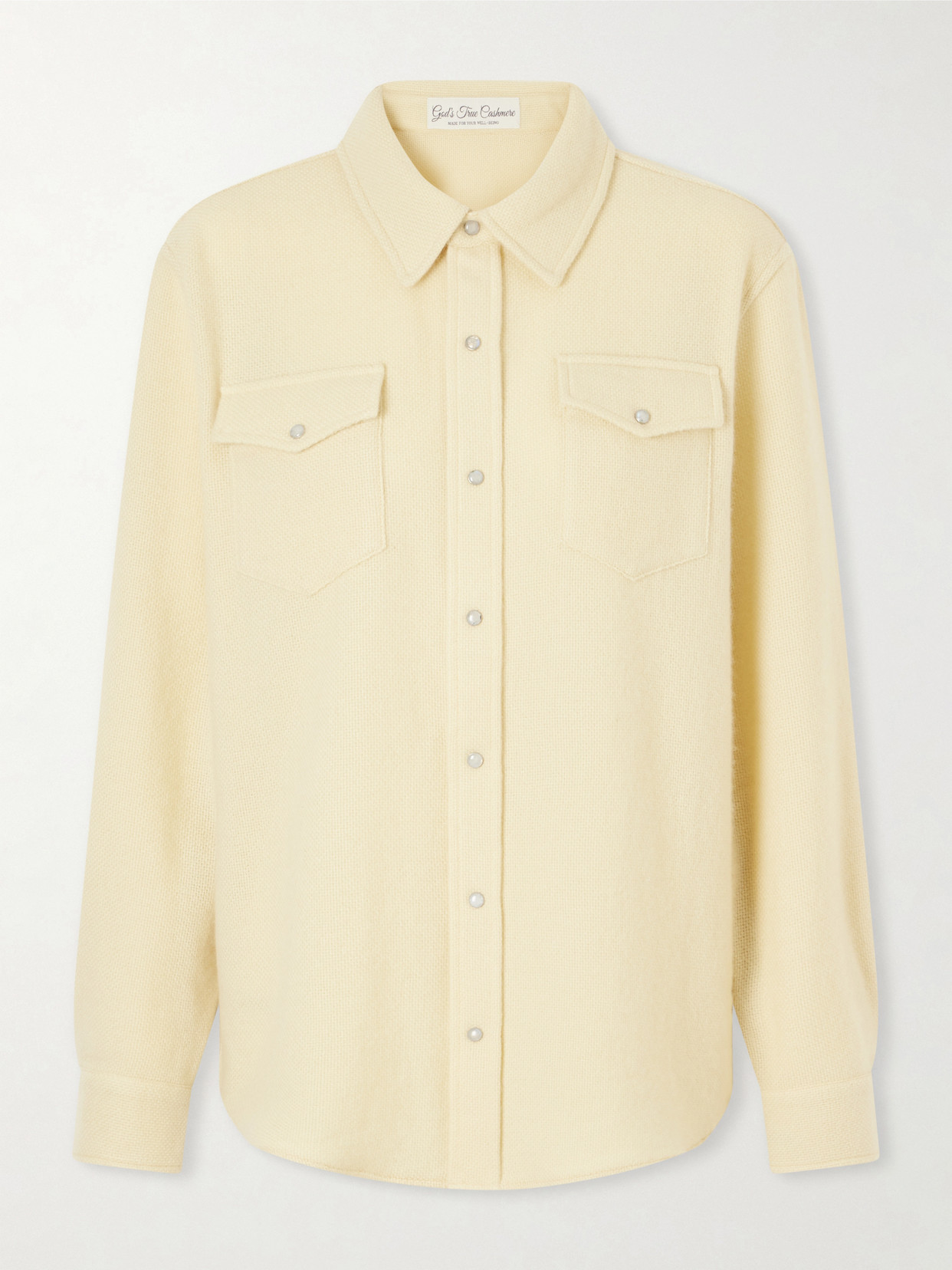 God's True Cashmere Daffodil Cashmere Shirt In Yellow