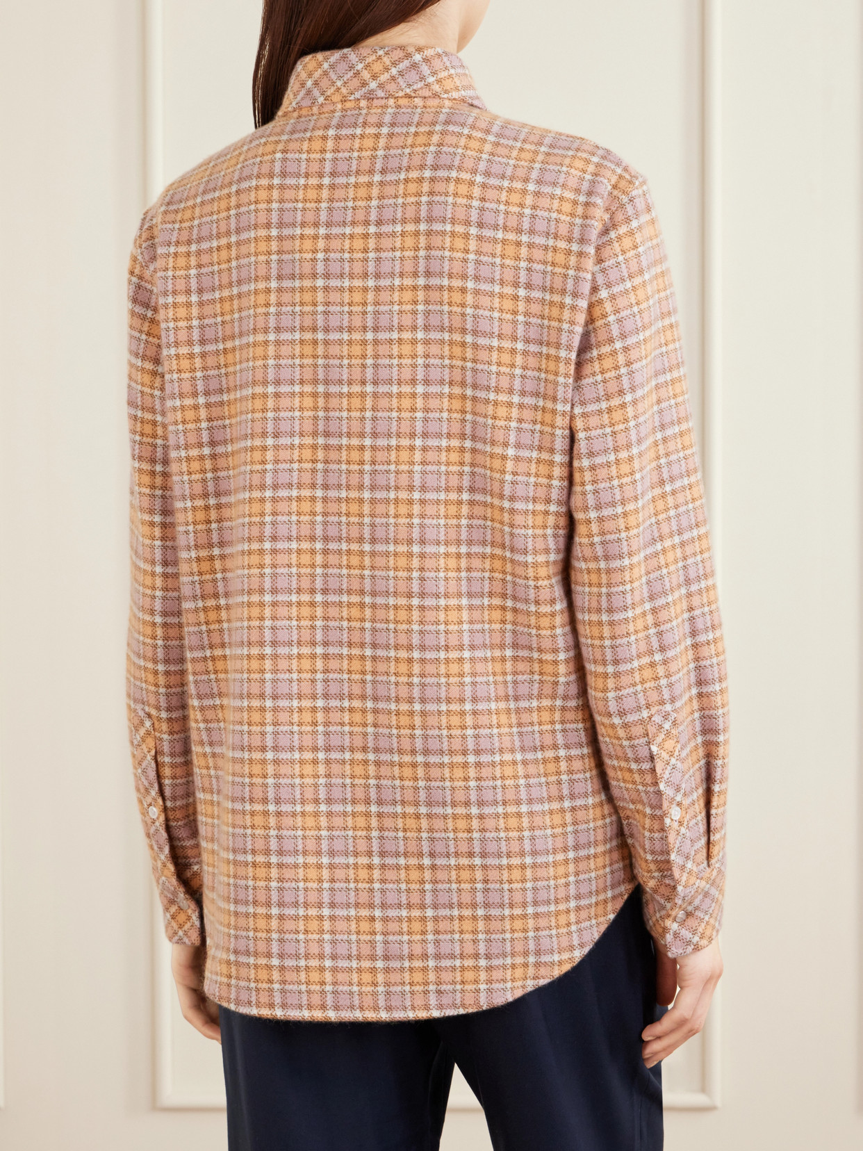 Midnight Rose Checked Cashmere Shirt