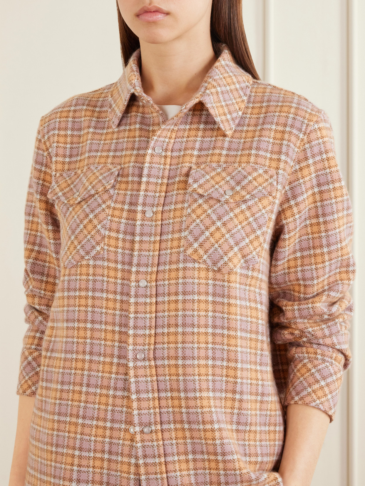 Midnight Rose Checked Cashmere Shirt