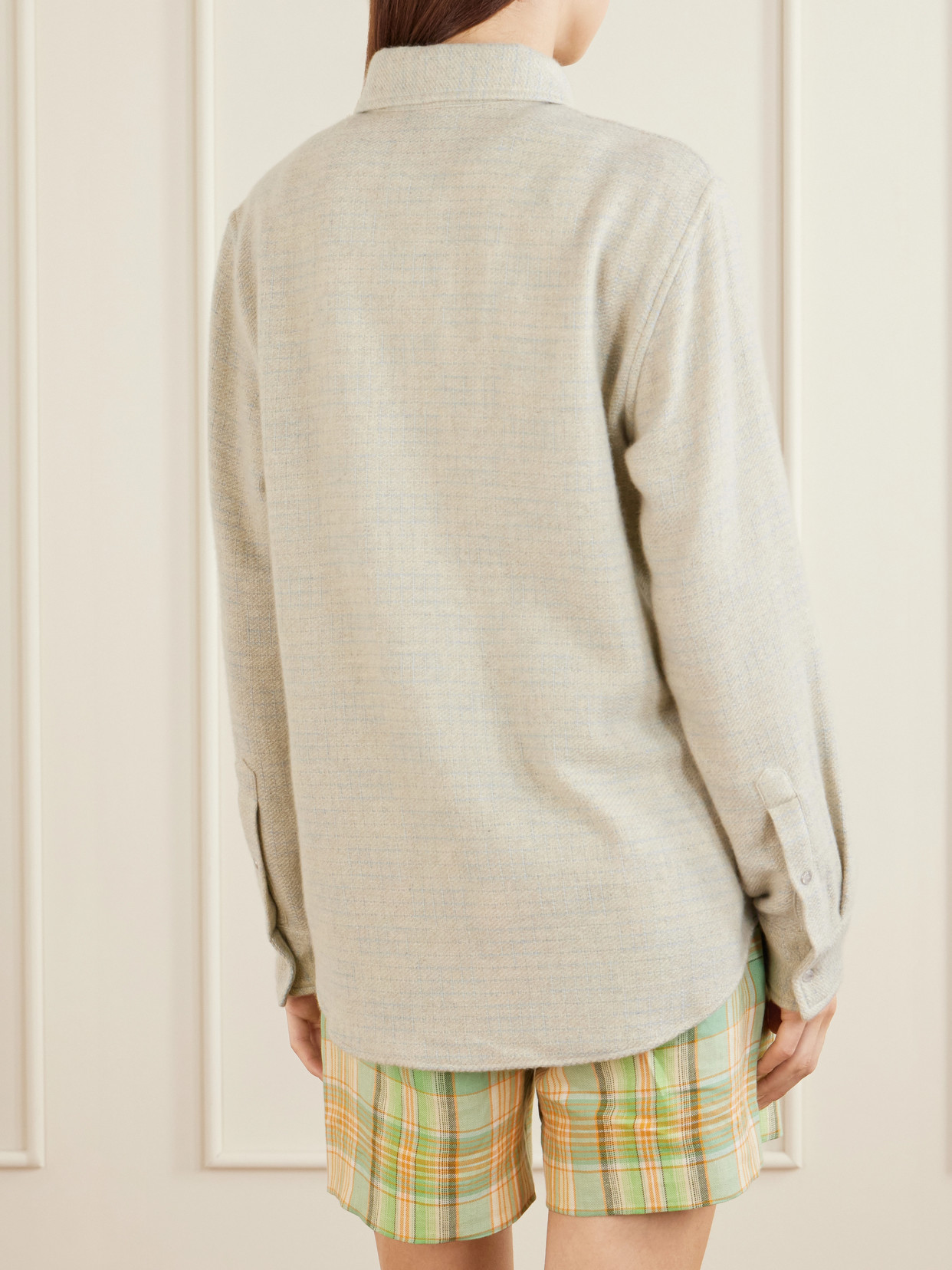 Checked Cashmere Shirt