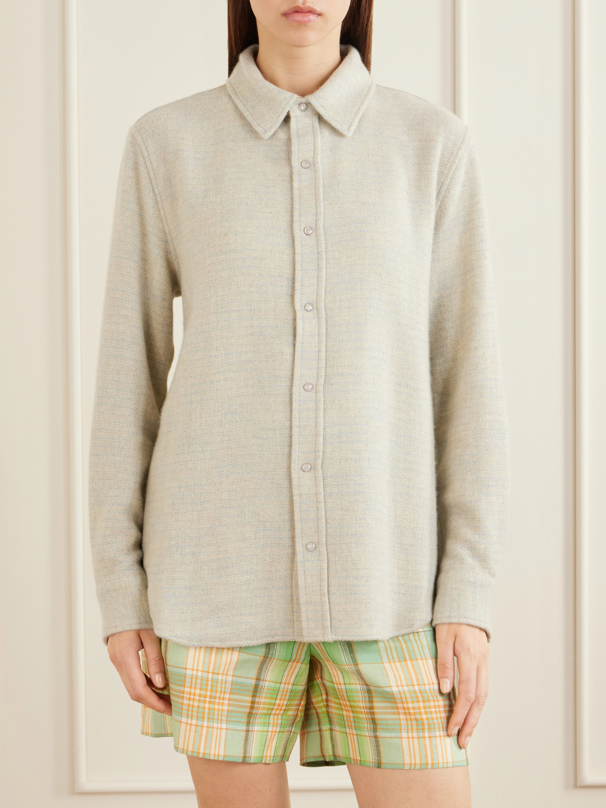 Checked Cashmere Shirt